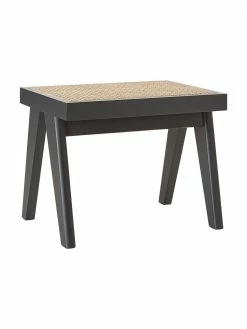 Westwing Collection Tabouret cannage Sissi, larg. 52 x haut. 42 cm