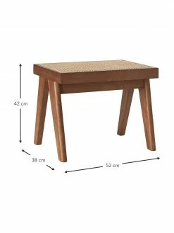 Westwing Collection Tabouret cannage Sissi, larg. 52 x haut. 42 cm 9 Westwing Collection Tabouret cannage Sissi, larg. 52 x haut. 42 cm -furniture Soldes Tabouret cannage Sissi 9