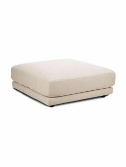 Westwing Collection Tabouret de canapé beige Jasmin, larg. 105 x haut. 43 cm