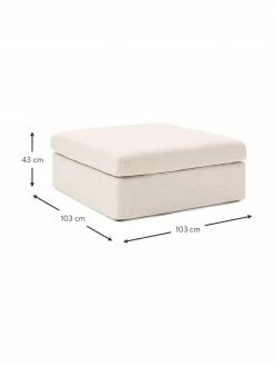 Westwing Collection Tabouret de canapé beige Russell, larg. 103 x haut. 43 cm -furniture Soldes Tabouret de canape beige Russell 2
