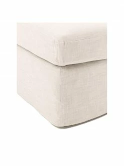 Westwing Collection Tabouret de canapé beige Russell, larg. 103 x haut. 43 cm -furniture Soldes Tabouret de canape beige Russell 4
