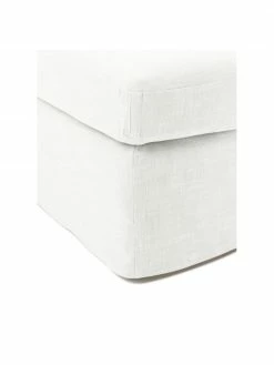 Westwing Collection Tabouret de canapé blanc crème Russell, larg. 103 x haut. 43 cm -furniture Soldes Tabouret de canape blanc creme Russell 4