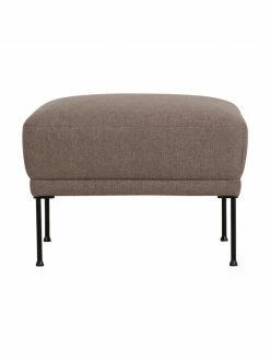 Westwing Collection Tabouret de canapé brun avec pieds en métal Fluente, larg. 62 x haut. 46 cm -furniture Soldes Tabouret de canape brun avec pieds en metal Fluente 3