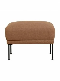 Westwing Collection Tabouret de canapé en nougat pieds en métal Fluente, larg. 62 x haut. 46 cm -furniture Soldes Tabouret de canape en nougat pieds en metal Fluente 3