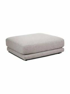 Westwing Collection Tabouret de canapé gris clair Jasmin, larg. 105 x long. 75 cm