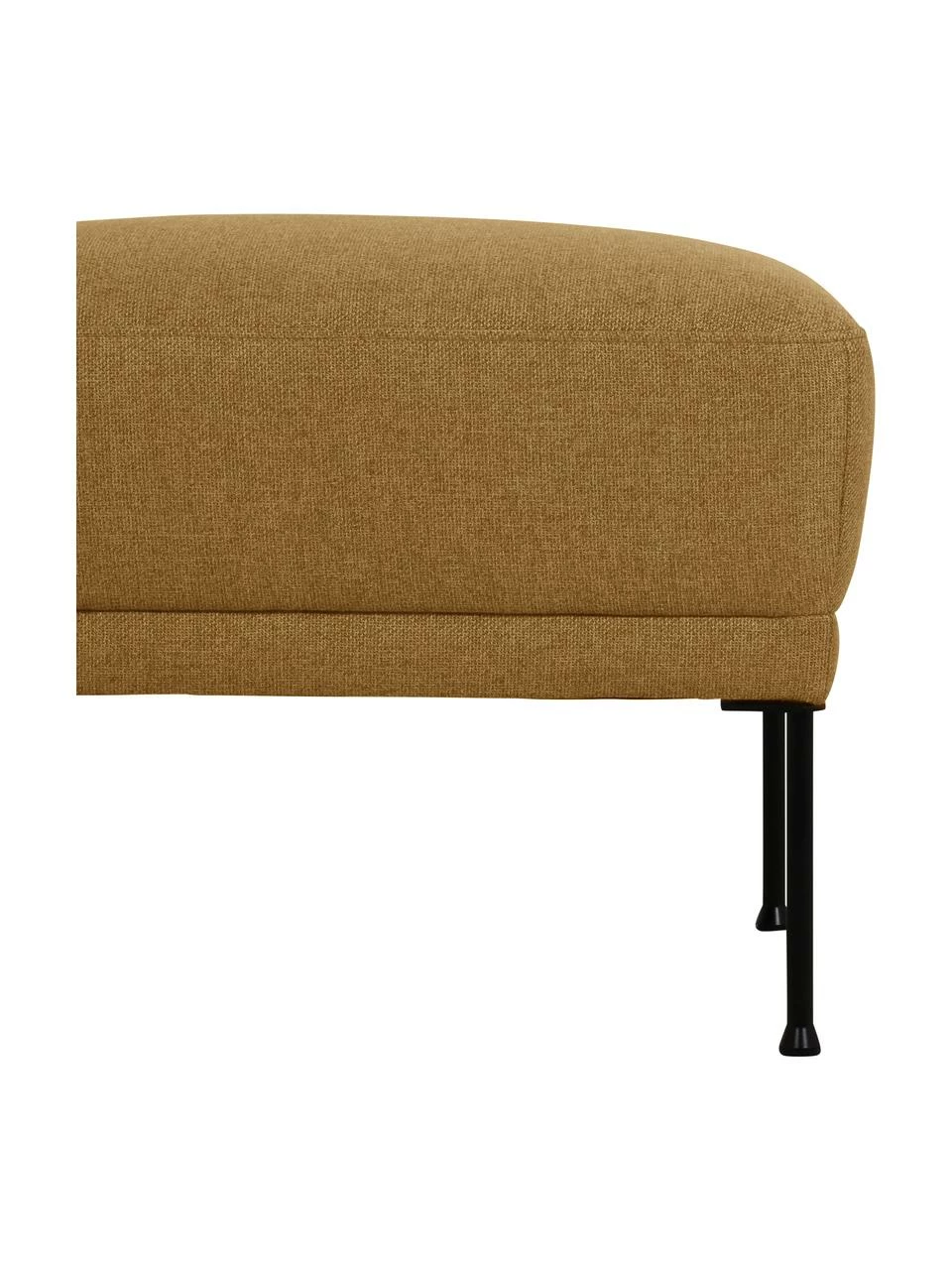 Westwing Collection Tabouret de canapé jaune ocre pieds en métal Fluente, larg. 62 x haut. 46 cm 4 Westwing Collection Tabouret de canapé jaune ocre pieds en métal Fluente, larg. 62 x haut. 46 cm – Image 4