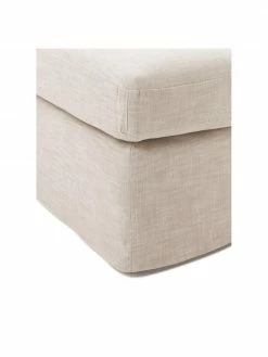 Westwing Collection Tabouret de canapé taupe Russell, larg. 103 x haut. 43 cm -furniture Soldes Tabouret de canape taupe Russell 4