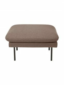 Westwing Collection Tabouret de canapé taupe avec pieds en métal Moby, larg. 78 x haut. 48 cm -furniture Soldes Tabouret de canape taupe avec pieds en metal Moby 3