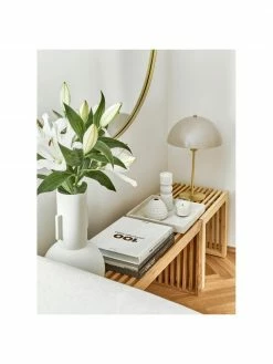 Tabouret moderne en bambou Rib, larg. 45 x haut. 43 cm -furniture Soldes Tabouret moderne en bambou Rib 2