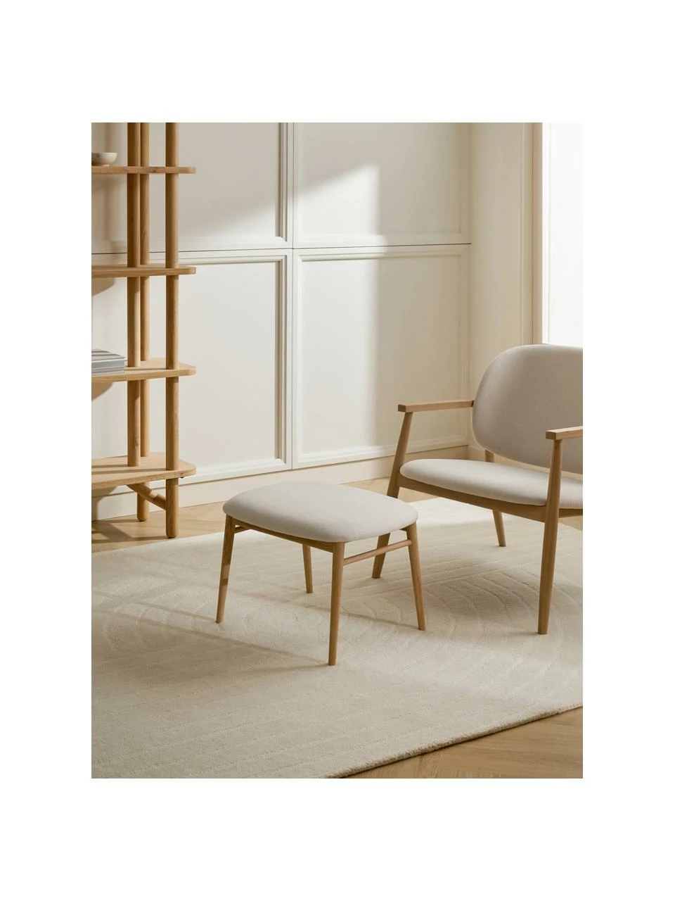 Westwing Collection Tabouret rembourré Aurea, larg. 58 x haut. 40 cm 2 Westwing Collection Tabouret rembourré Aurea, larg. 58 x haut. 40 cm – Image 2