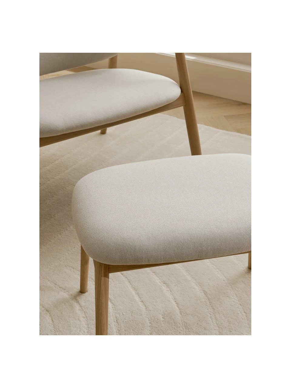 Westwing Collection Tabouret rembourré Aurea, larg. 58 x haut. 40 cm 3 Westwing Collection Tabouret rembourré Aurea, larg. 58 x haut. 40 cm – Image 3