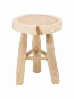 Tabouret rond bois de mungur Beachside, Ø 40 cm x haut. 50 cm -furniture Soldes Tabouret rond bois de mungur Beachside 3