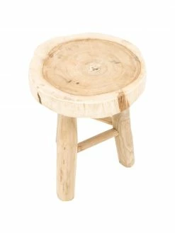 Tabouret rond bois de mungur Beachside, Ø 40 cm x haut. 50 cm -furniture Soldes Tabouret rond bois de mungur Beachside 4