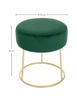 Bizzotto Tabouret rond velours vert Clarissa, Ø 35 x haut. 40 cm 7 Bizzotto Tabouret rond velours vert Clarissa, Ø 35 x haut. 40 cm -furniture Soldes Tabouret rond velours vert Clarissa 2