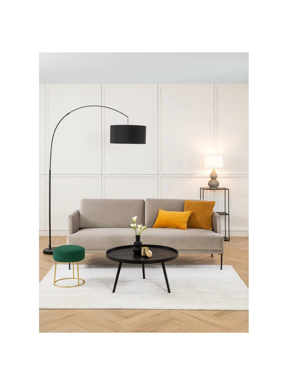 Bizzotto Tabouret rond velours vert Clarissa, Ø 35 x haut. 40 cm 5 Bizzotto Tabouret rond velours vert Clarissa, Ø 35 x haut. 40 cm – Image 5