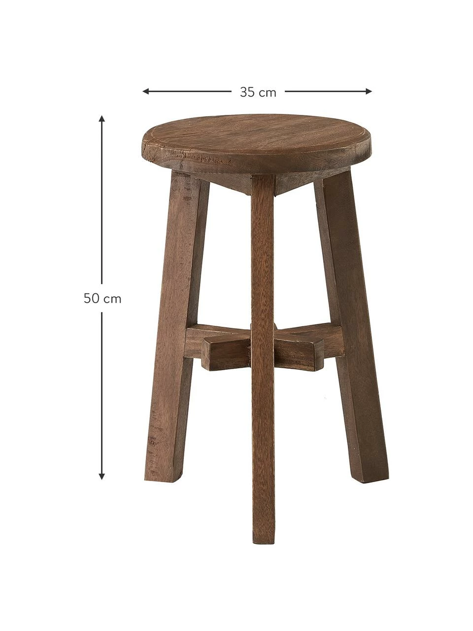 Westwing Collection Tabouret teck Dingklik, Ø 35 x haut. 50 cm 3 Westwing Collection Tabouret teck Dingklik, Ø 35 x haut. 50 cm – Image 3