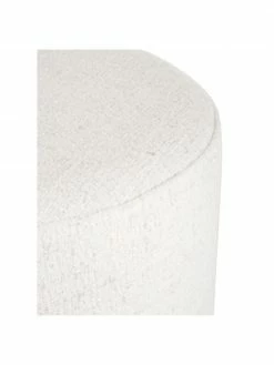 Westwing Collection Tabouret tissu bouclé blanc crème Orchid, Ø 38 x haut. 38 cm -furniture Soldes Tabouret tissu boucle blanc creme Orchid 4