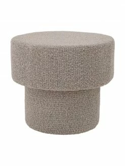 Bloomingville Tabouret tissu bouclé brun Raymon, Ø 50 x haut. 44 cmDisponibilité limitée