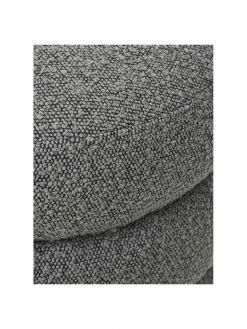 Westwing Collection Tabouret tissu bouclé gris Alto, Ø 42 x haut. 47 cm -furniture Soldes Tabouret tissu boucle gris Alto 4