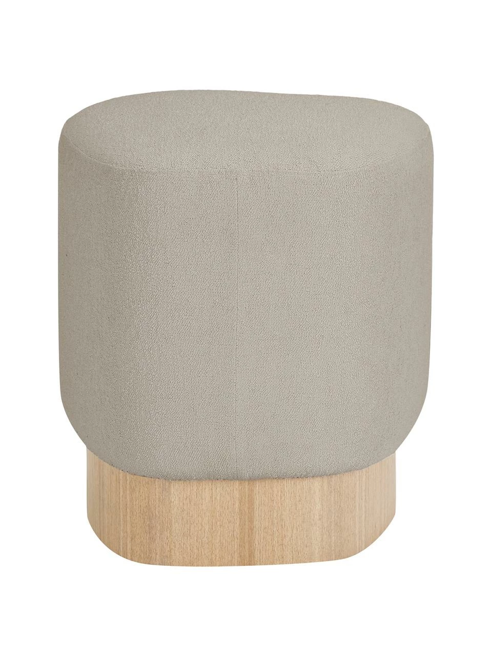 Westwing Collection Tabouret tissu bouclé gris Yves, larg. 43 x haut. 47 cm 3 Westwing Collection Tabouret tissu bouclé gris Yves, larg. 43 x haut. 47 cm – Image 3