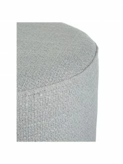 Westwing Collection Tabouret tissu bouclé gris clair Orchid, Ø 38 x haut. 38 cm -furniture Soldes Tabouret tissu boucle gris clair Orchid 4
