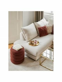 Westwing Collection Tabouret tissu bouclé rouille Alto, Ø 42 x haut. 47 cm 8 Westwing Collection Tabouret tissu bouclé rouille Alto, Ø 42 x haut. 47 cm -furniture Soldes Tabouret tissu boucle rouille Alto 2