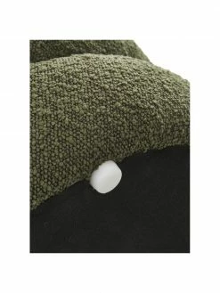 Westwing Collection Tabouret tissu bouclé vert Alto, Ø 42 x haut. 47 cm -furniture Soldes Tabouret tissu boucle vert Alto 5