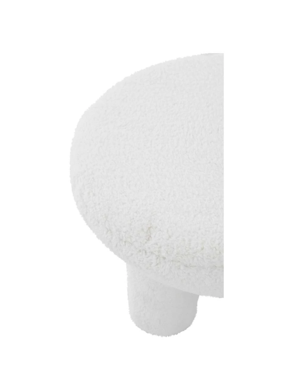 Tabouret tissu peluche blanc Bigfant, Ø 61 x haut. 43 cm 5 Tabouret tissu peluche blanc Bigfant, Ø 61 x haut. 43 cm – Image 5