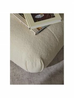 Westwing Collection Tabouret tissu peluche blanc cassé Stanley, larg. 76 x prof. 50 cm 8 Westwing Collection Tabouret tissu peluche blanc cassé Stanley, larg. 76 x prof. 50 cm -furniture Soldes Tabouret tissu peluche blanc casse Stanley 2