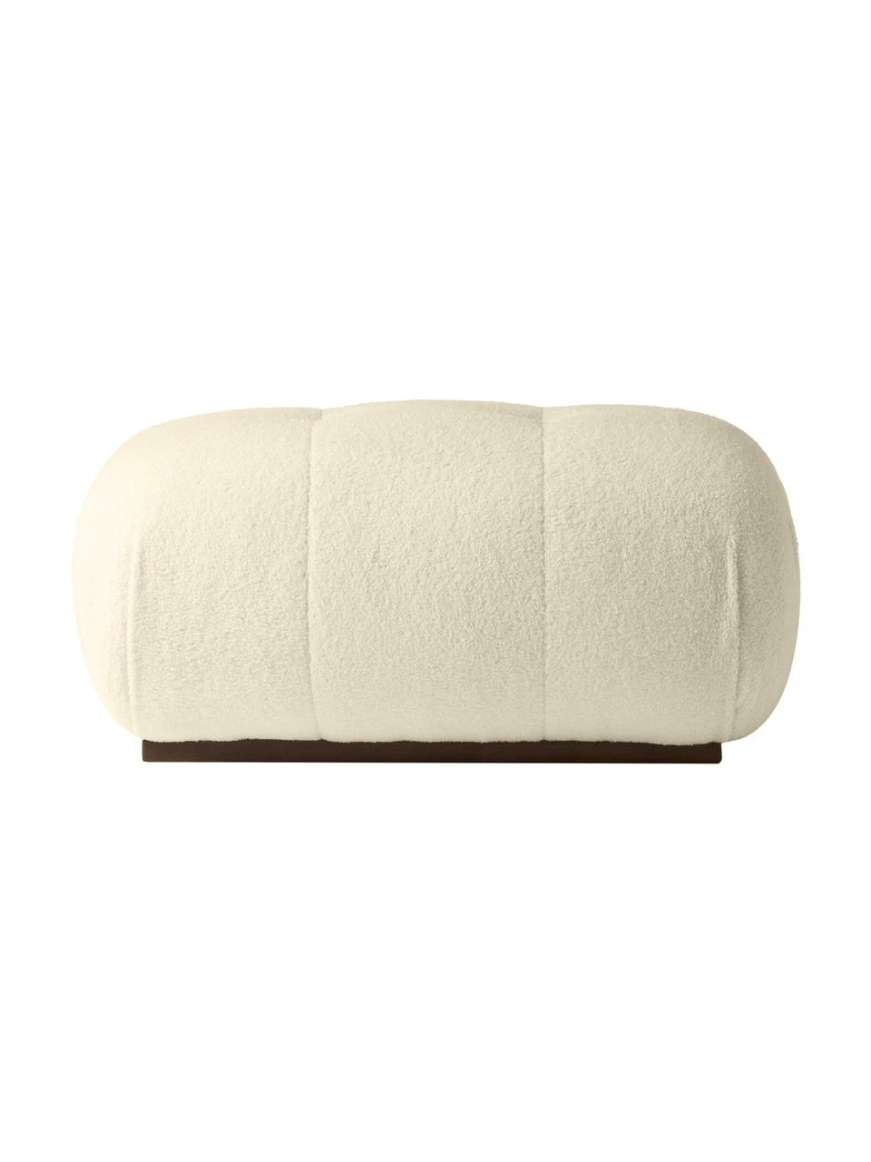 Westwing Collection Tabouret tissu peluche blanc cassé Stanley, larg. 76 x prof. 50 cm 6 Westwing Collection Tabouret tissu peluche blanc cassé Stanley, larg. 76 x prof. 50 cm – Image 6
