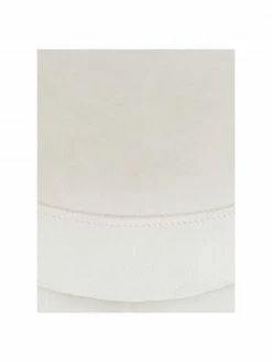 Westwing Collection Tabouret velours blanc crème Alto, Ø 42 x haut. 47 cm -furniture Soldes Tabouret velours blanc creme Alto 4