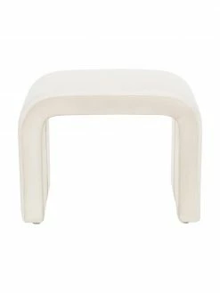 Westwing Collection Tabouret velours blanc créme Penelope, larg. 61 x haut. 46 cm 9 Westwing Collection Tabouret velours blanc créme Penelope, larg. 61 x haut. 46 cm -furniture Soldes Tabouret velours blanc creme Penelope 3