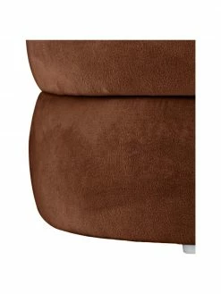 Westwing Collection Tabouret velours brun Alto, Ø 42 x haut. 47 cm -furniture Soldes Tabouret velours brun Alto 5