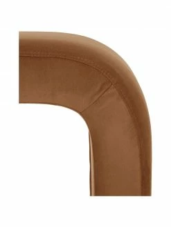 Westwing Collection Tabouret velours brun Penelope, larg. 61 x haut. 46 cm -furniture Soldes Tabouret velours brun Penelope 5