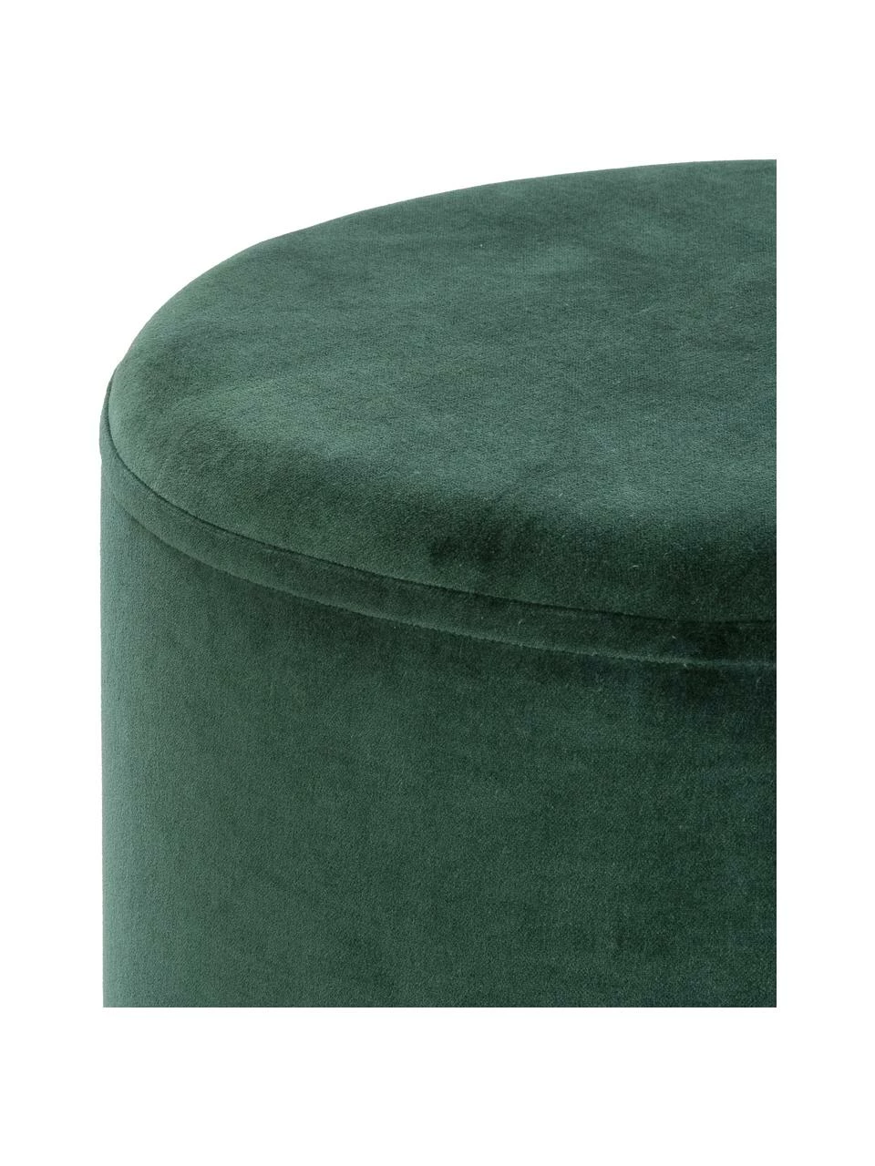 Westwing Collection Tabouret velours vert foncé Haven, ∅ 38 x haut. 45 cm 4 Westwing Collection Tabouret velours vert foncé Haven, ∅ 38 x haut. 45 cm – Image 4