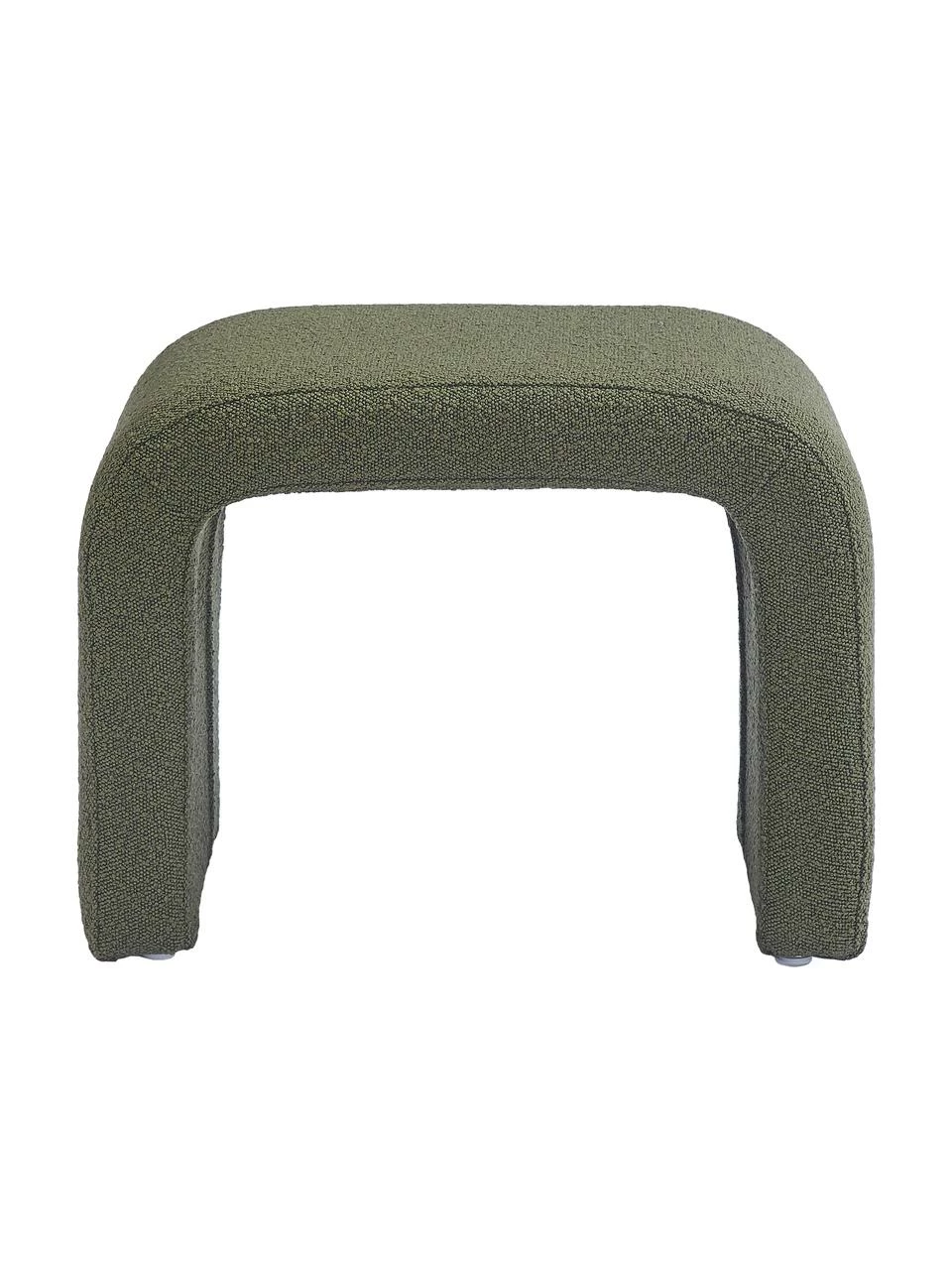 Westwing Collection Tabouret vert en tissu bouclé Penelope, larg. 61 x haut. 46 cm 3 Westwing Collection Tabouret vert en tissu bouclé Penelope, larg. 61 x haut. 46 cm – Image 3