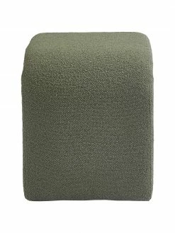 Westwing Collection Tabouret vert en tissu bouclé Penelope, larg. 61 x haut. 46 cm 9 Westwing Collection Tabouret vert en tissu bouclé Penelope, larg. 61 x haut. 46 cm -furniture Soldes Tabouret vert en tissu boucle Penelope 3