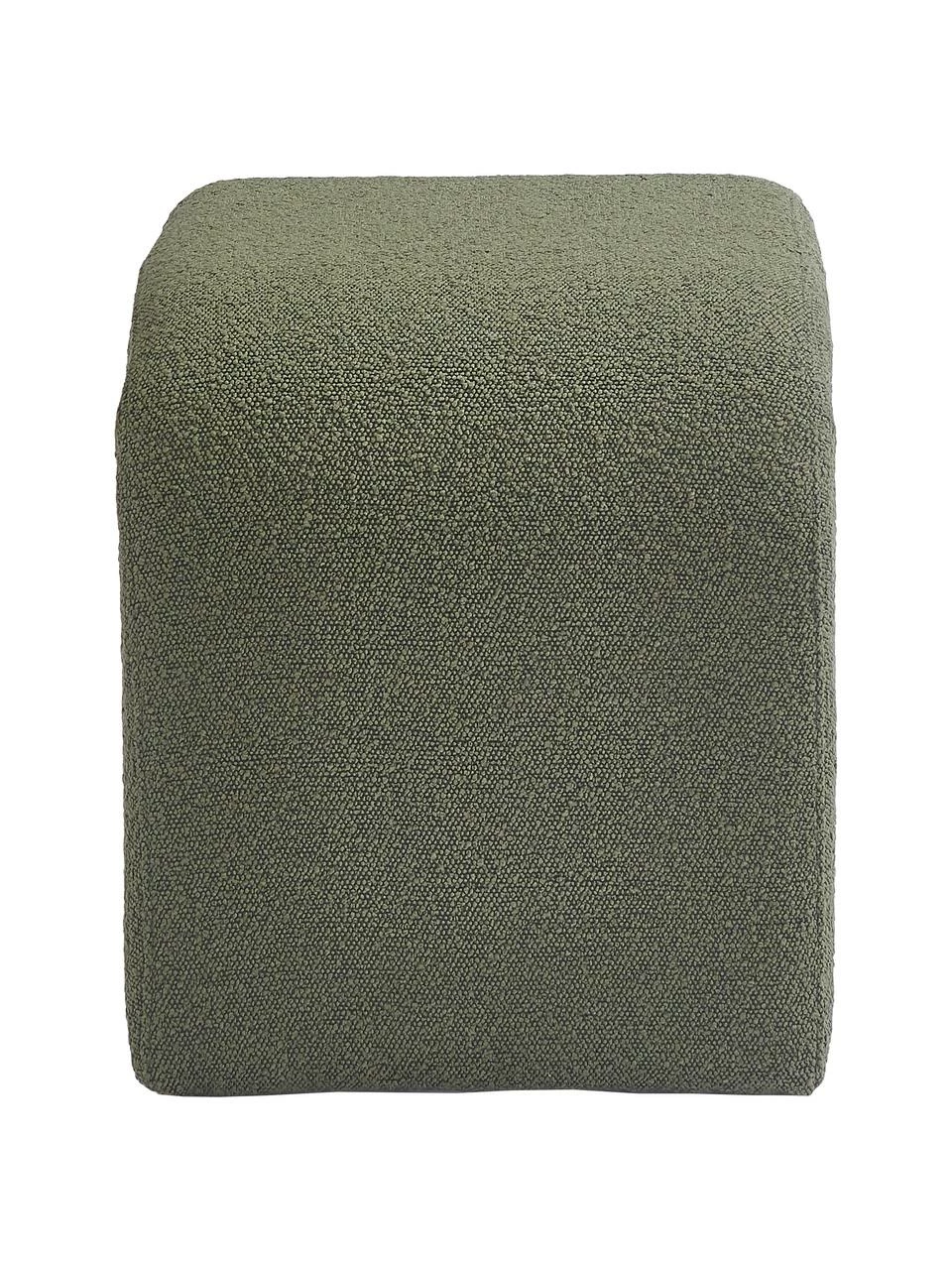 Westwing Collection Tabouret vert en tissu bouclé Penelope, larg. 61 x haut. 46 cm 4 Westwing Collection Tabouret vert en tissu bouclé Penelope, larg. 61 x haut. 46 cm – Image 4