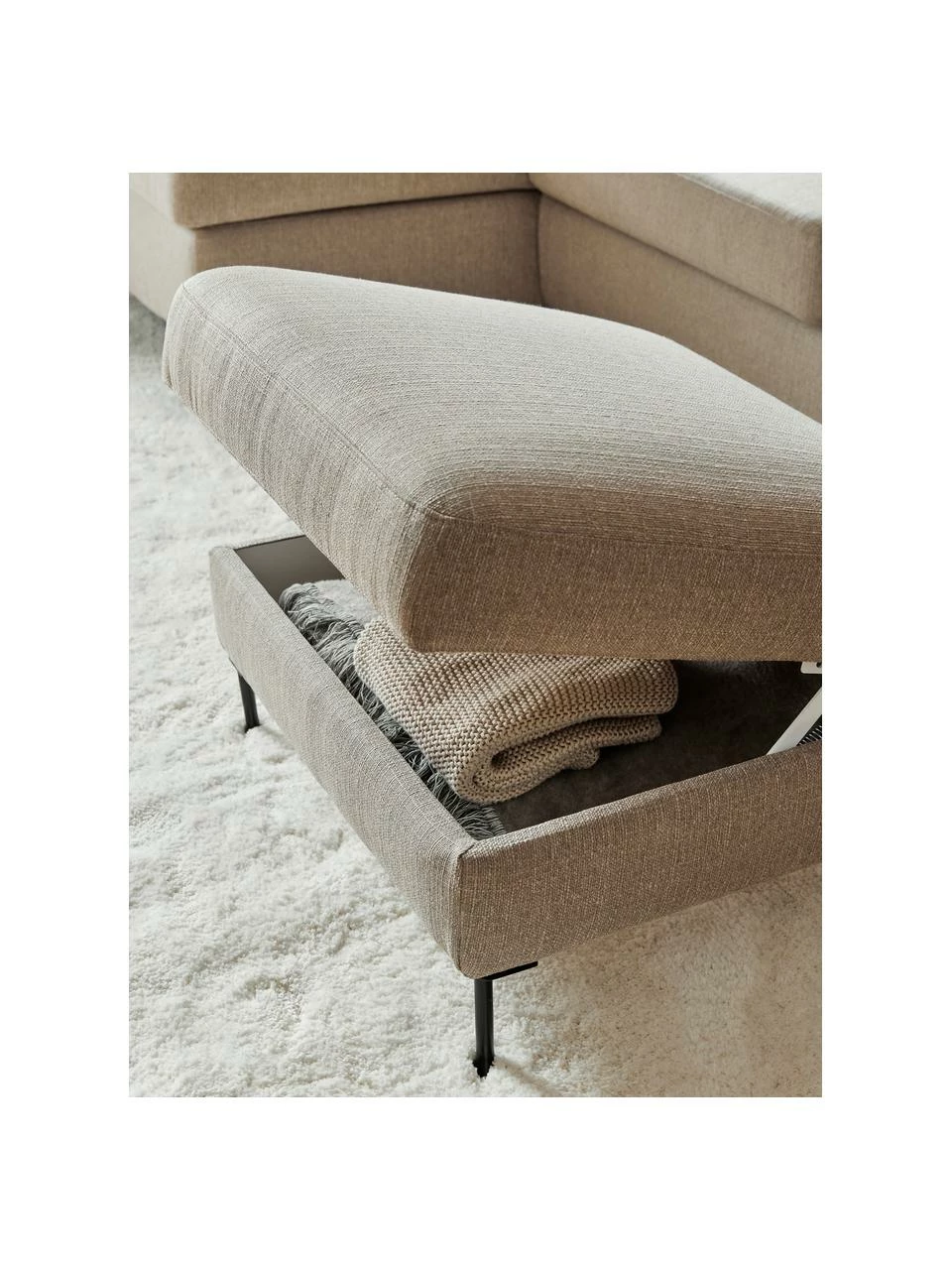 Westwing Collection Tabouret/repose-pieds avec rangement Cucita, larg. 75 x haut. 46 cm 3 Westwing Collection Tabouret/repose-pieds avec rangement Cucita, larg. 75 x haut. 46 cm – Image 3