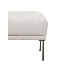 Westwing Collection Tabouret/repose-pieds beige avec pieds en métal Fluente, larg. 62 x haut. 46 cm -furniture Soldes Tabouretrepose pieds beige avec pieds en metal Fluente 5