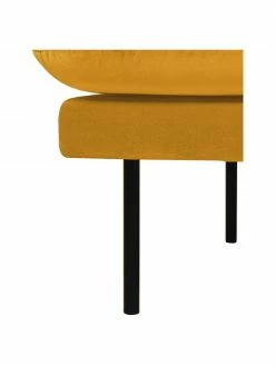 Westwing Collection Tabouret/repose-pieds en velours jaune moutarde avec pieds en métal Moby, larg. 78 x haut. 48 cm -furniture Soldes Tabouretrepose pieds en velours jaune moutarde avec pieds en metal Moby 4