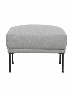 Westwing Collection Tabouret/repose-pieds gris clair avec pieds en métal Fluente, larg. 62 x haut. 46 cm -furniture Soldes Tabouretrepose pieds gris clair avec pieds en metal Fluente 3