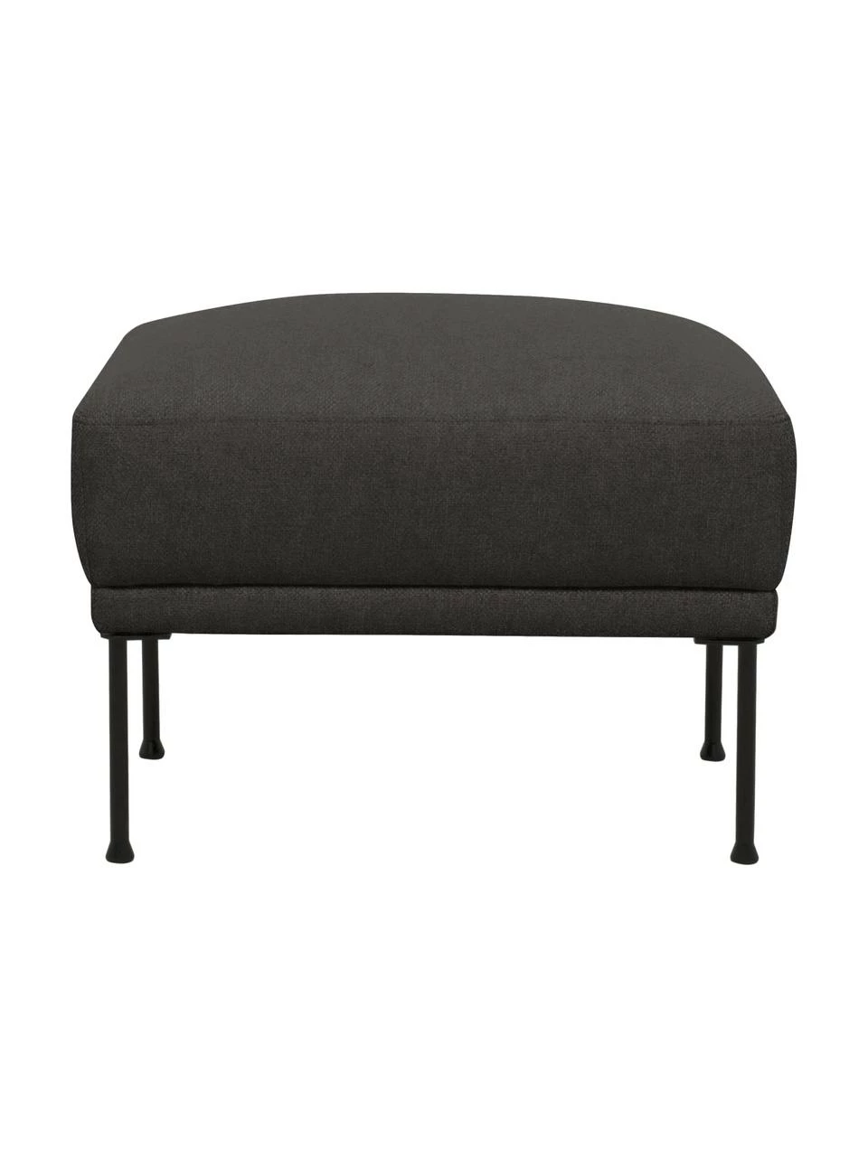 Westwing Collection Tabouret/repose-pieds gris foncé avec pieds en métal Fluente, larg. 62 x haut. 46 cm 4 Westwing Collection Tabouret/repose-pieds gris foncé avec pieds en métal Fluente, larg. 62 x haut. 46 cm – Image 4