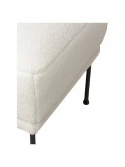 Westwing Collection Tabouret/repose-pieds peluche blanc crème Fluente, larg. 62 x haut. 46 cm -furniture Soldes Tabouretrepose pieds peluche blanc creme Fluente 5