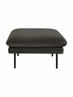 Westwing Collection Tabouret/repose-pieds velours brun pieds en métal Moby, larg. 78 x haut. 48 cm -furniture Soldes Tabouretrepose pieds velours brun pieds en metal Moby 3