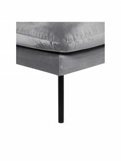 Westwing Collection Tabouret/repose-pieds velours gris avec pieds en métal Moby, larg. 78 x haut. 48 cm -furniture Soldes Tabouretrepose pieds velours gris avec pieds en metal Moby 4