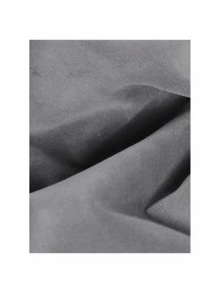 Westwing Collection Tabouret/repose-pieds velours gris avec pieds en métal Moby, larg. 78 x haut. 48 cm -furniture Soldes Tabouretrepose pieds velours gris avec pieds en metal Moby 5