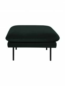 Westwing Collection Tabouret/repose-pieds velours vert foncé avec pieds en métal Moby, larg. 78 x haut. 48 cm -furniture Soldes Tabouretrepose pieds velours vert fonce avec pieds en metal Moby 4