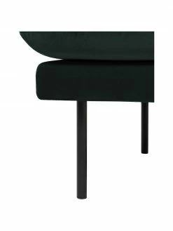 Westwing Collection Tabouret/repose-pieds velours vert foncé avec pieds en métal Moby, larg. 78 x haut. 48 cm -furniture Soldes Tabouretrepose pieds velours vert fonce avec pieds en metal Moby 5