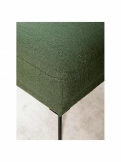 Westwing Collection Tabouret/repose-pieds vert foncé avec pieds en métal Fluente, larg. 62 x haut. 46 cm -furniture Soldes Tabouretrepose pieds vert fonce avec pieds en metal Fluente 2